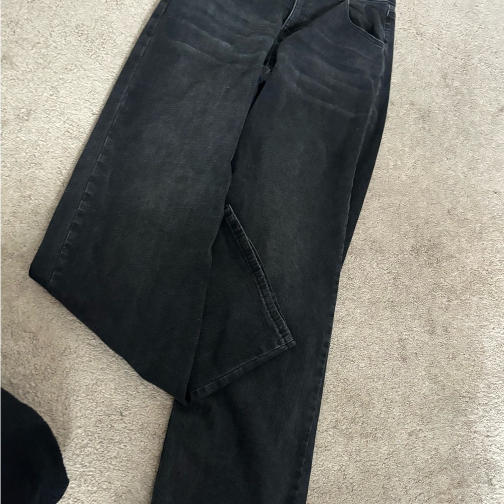 Fashion Nova Black Wide Leg Jeans